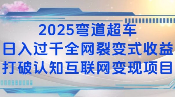2025弯道超车日入过K全网裂变式收益打破认知互联网变现项目【揭秘】-乐码云集