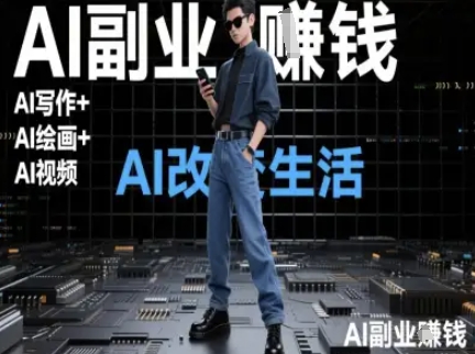AI改变生活(Ai写作+AI绘画+Ai视频)，AI副业挣钱-乐码云集