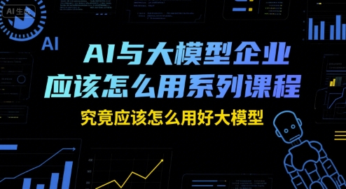 AI与大模型企业应该怎么用系列课程，究竟应该怎么用好大模型-乐码云集