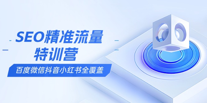 SEO精准流量特训营，百度微信抖音小红书全覆盖，带你搞懂搜索优化核心技巧-乐码云集
