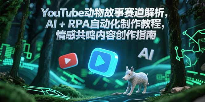 YouTube动物故事赛道解析，AI+RPA自动化制作教程，情感共鸣内容创作指南-乐码云集