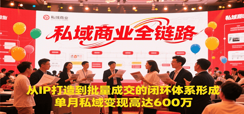 私域商业全链路，从IP打造到批量成交的闭环体系形成，单月私域变现600万-乐码云集