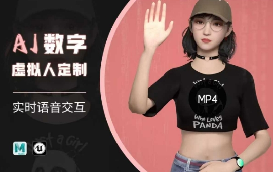 Ai数字人虚拟(智能体)实时语音交互特训营，​自行定制超写实角色AI数字人交互技术-乐码云集