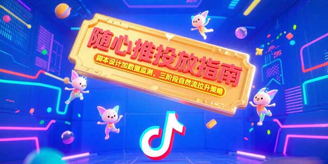 随心推投放指南，脚本设计加数据监测，三阶段自然流拉升策略-乐码云集