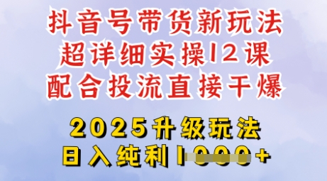 2025全新升级抖音带货玩法，一天纯利四位数，从剪辑到选品再到发布投流，超详细玩法揭秘-乐码云集