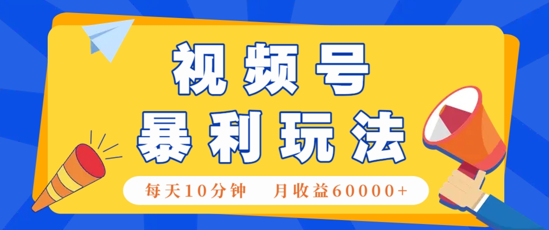 视频号AI赚钱法,每天只需10分钟,月入6万+!(超详细拆解)-乐码云集