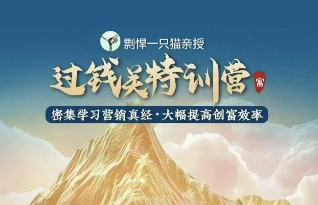 剽悍一只猫-过钱关特训营，学习营销真经 大幅度提高创富效率-乐码云集