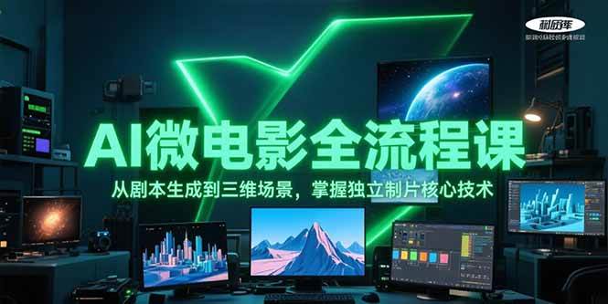 AI微电影全流程课，从剧本生成到三维场景，掌握独立制片核心技术-乐码云集