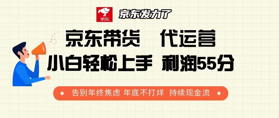 京东带货 代运营 利润55分 告别年终焦虑 年底不打烊 持续现金流-乐码云集