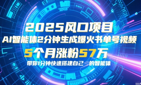 AI智能体2分钟一键生成爆火书单号原创视频，5个月涨粉57w，带你零代码1分钟搭建智能体-乐码云集