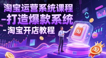 淘宝运营系统课程-打造爆款系统-淘宝开店教程-乐码云集