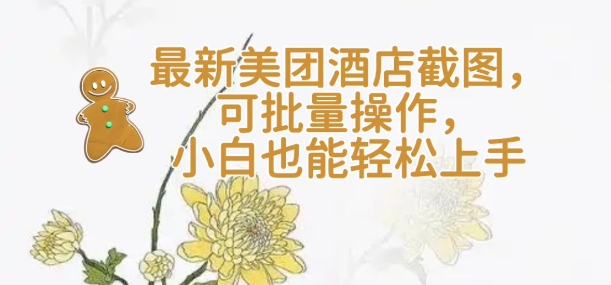 【轻云】最新美团酒店截图，可批量操作，小白也能轻松上手-乐码云集