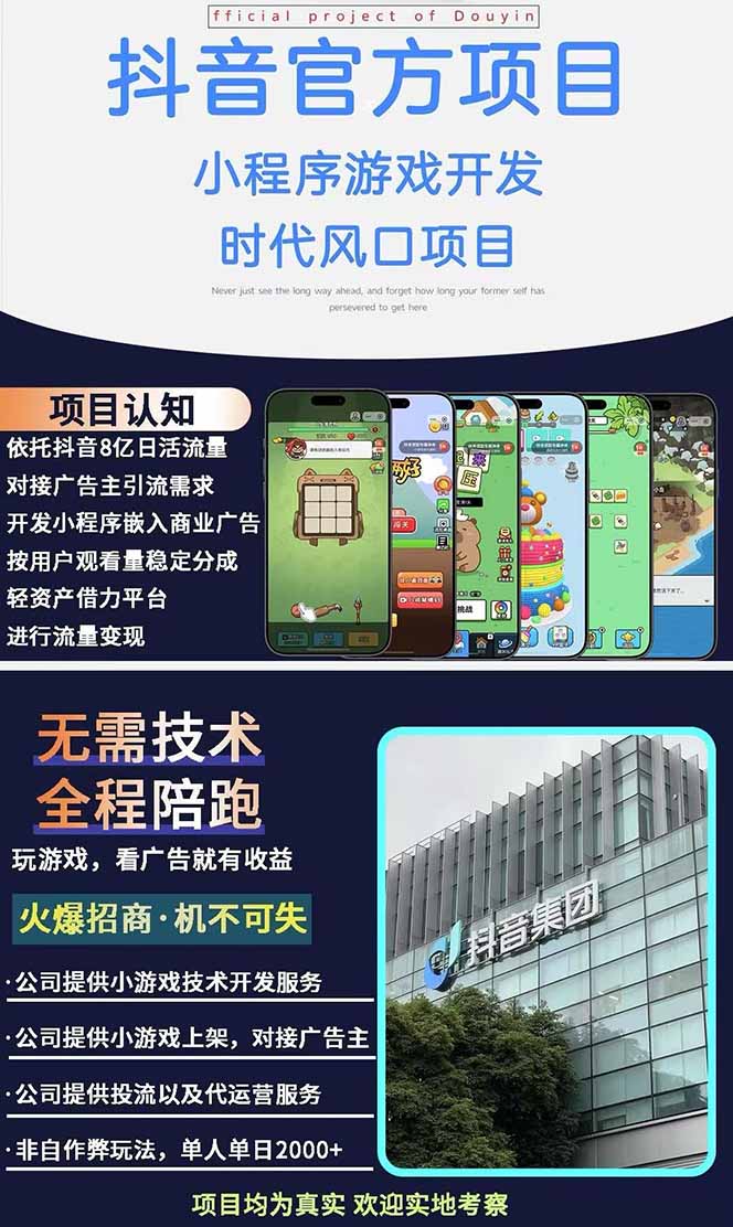 图片[1]-2025最热抖音官方项目 Ai时代风口项目小程序游戏开发 实测单个游戏日收…-乐码云集
