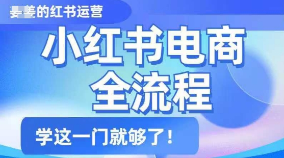 小红书电商全流程，精简易懂，从入门到精通，学这一门就够了-乐码云集