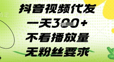 抖音视频代发一天3张+，不看播放量，无粉丝要求【揭秘】-乐码云集