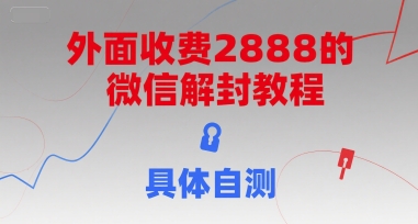 外面收费2888的微信解封教程，具体自测-乐码云集