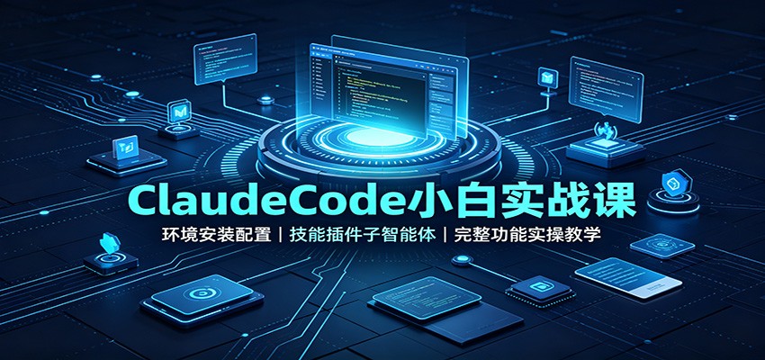 ClaudeCode小白实战课:环境安装配置,技能插件子智能体,完整功能实操教学-乐码云集
