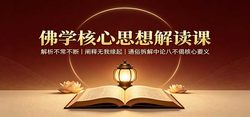 佛学核心思想解读课：解析不常不断，阐释无我缘起，通俗拆解中论八不偈核心要义-乐码云集