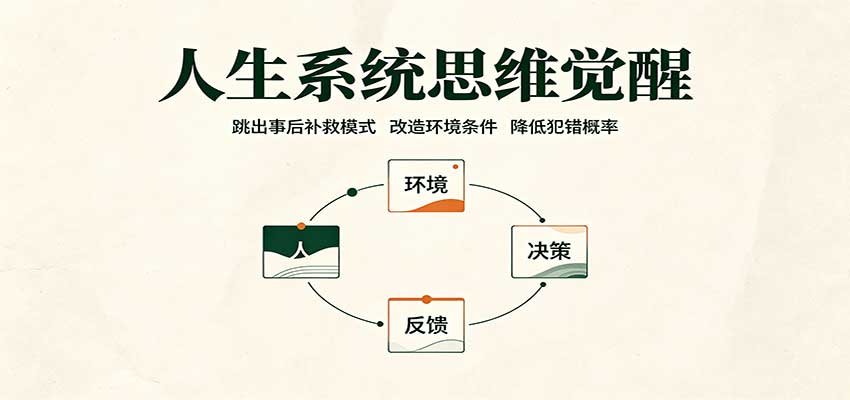 人生系统思维觉醒：跳出事后补救模式，改造环境条件，降低犯错概率-乐码云集
