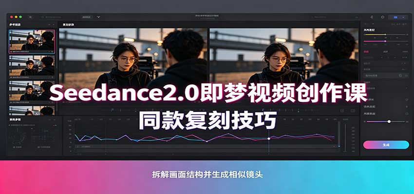 Seedance2.0即梦视频创作课:剧本式视频制作,同款复刻技巧,多行业案例落地教学-乐码云集