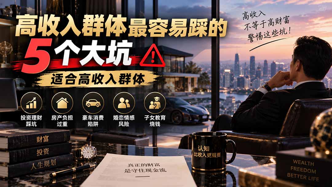 付费文章：高收入群体最容易踩的5个大坑，适合高收入群体-乐码云集