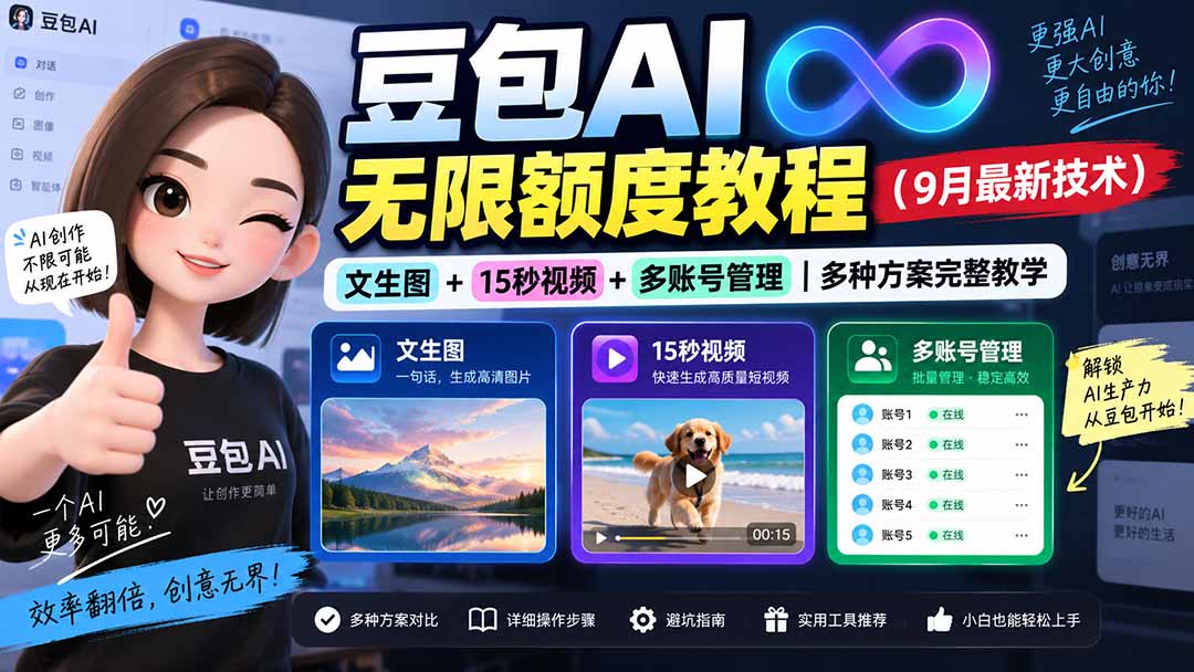 豆包AI无限额度教程(9月最新技术-乐码云集
