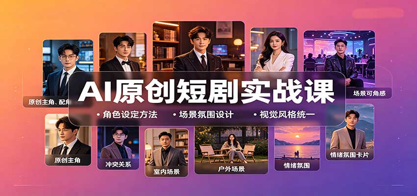 AI原创短剧实战课：从零搭建短剧创作全流程，批量产出可上线剧本-乐码云集