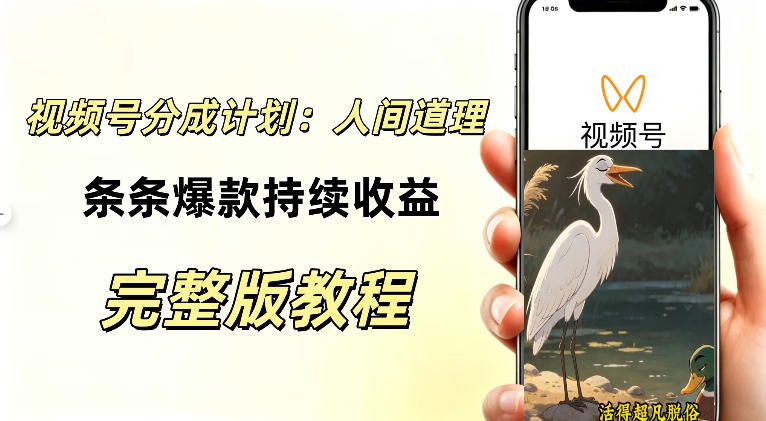 视频号新玩法之AI动漫画风励志视频，不用会画画、不用拍摄，持续化收益，详细拆解-乐码云集