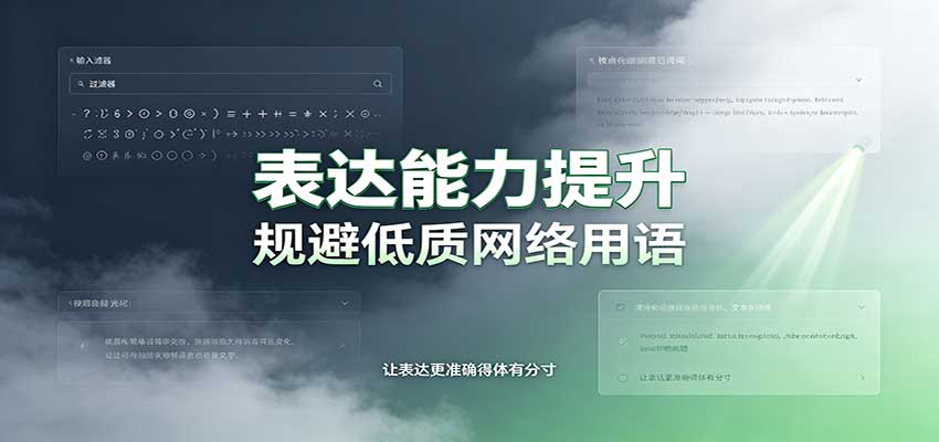 表达能力提升:语言塑造思想逻辑,规避低质网络用语,强化心智感知-乐码云集