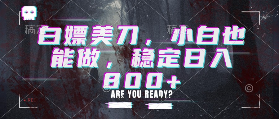 白嫖美刀，小白也能做，稳定日入800+-乐码云集