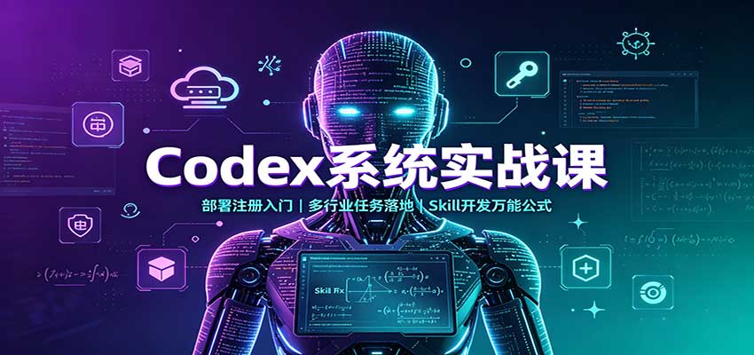 Codex系统实战课:部署注册入门,多行业任务落地,Skill开发万能公式-乐码云集
