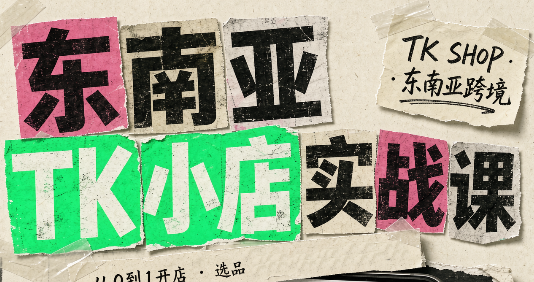 东南亚TK小店实战课(基础+进阶)-乐码云集