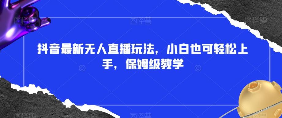 抖音最新无人直播玩法，小白也可轻松上手，保姆级教学，附所有素材+插件【揭秘】-乐码云集