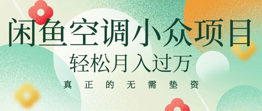 闲鱼卖空调小众项目 轻松月入过万 真正的无需垫资金-乐码云集