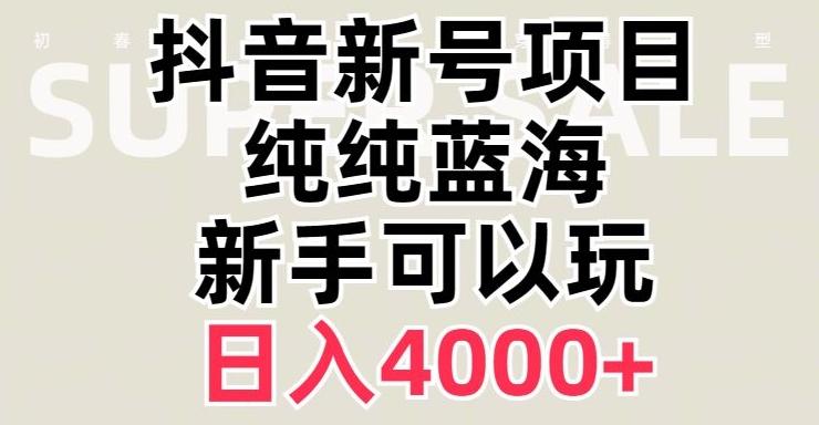 抖音蓝海赛道，必须是新账号，日入4000+【揭秘】-乐码云集