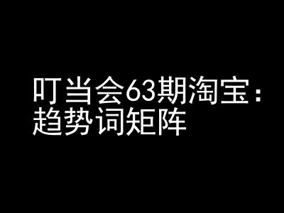 《淘宝天猫打爆班》原创高阶技术第63期，趋势词矩阵技术和玩法-乐码云集