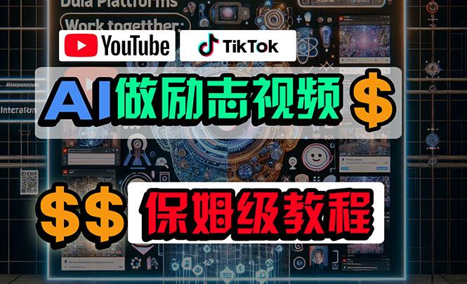 利用AI制作励志视频，在YouTube和TikTok赚钱，小白可做(附工具-乐码云集