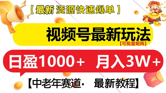 视频号最新玩法 中老年赛道 月入3W+-乐码云集