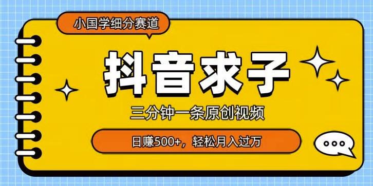 小国学细分赛道，三分钟一条原创视频，日赚500+，可矩阵复制-乐码云集