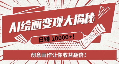 AI梦境绘画致富秘籍，复制粘贴，新手也能快速掌握，创意画作让你收益翻倍-乐码云集
