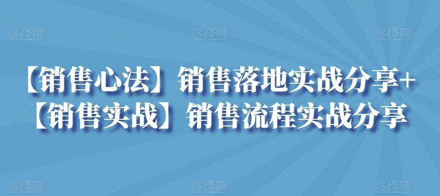 【销售心法】销售落地实战分享+【销售实战】销售流程实战分享-乐码云集