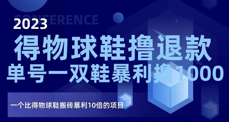 2023得物球鞋撸退款，单号一双鞋暴利撸1000，一个比得物球鞋搬砖暴利10倍的项目【揭秘】-乐码云集
