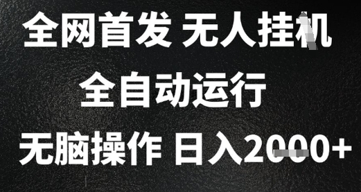 2025首发无人挂G项目，日入2k+，全自动运行，无脑操作，长期稳定 小白可玩【揭秘】-乐码云集