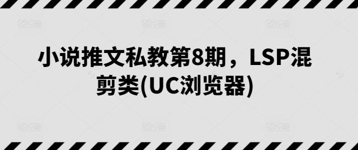 小说推文私教第8期，LSP混剪类(UC浏览器)-乐码云集