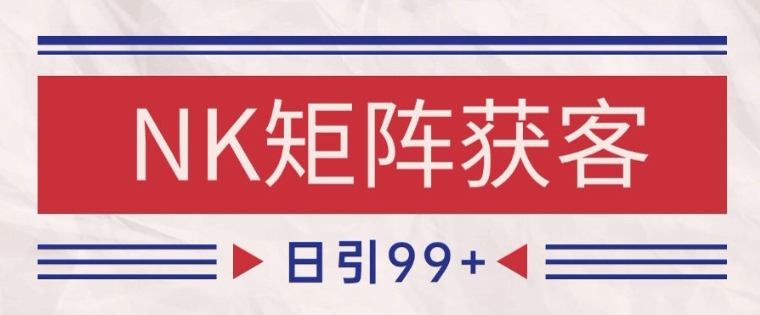 小红书某音NK赛道引流获客 自热矩阵日引200+【揭秘】-乐码云集