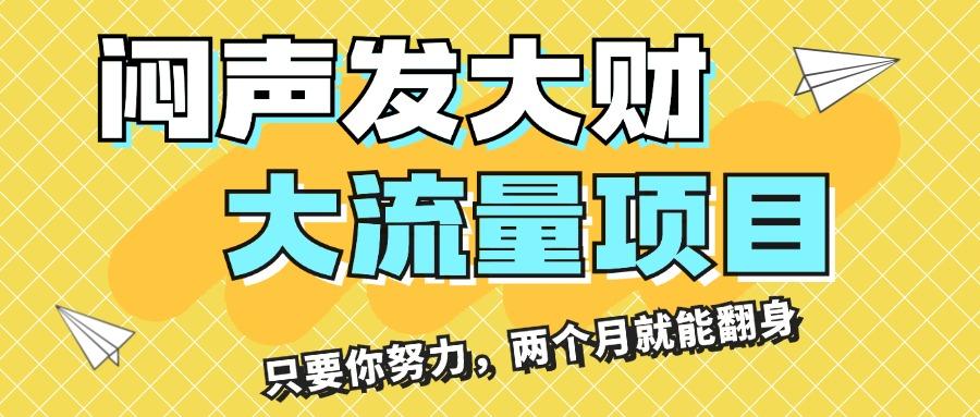 闷声发大财，大流量项目，月收益过3万，只要你努力，两个月就能翻身-乐码云集