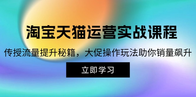 淘宝&天猫运营实战课程，传授流量提升秘籍，大促操作玩法助你销量飙升-乐码云集