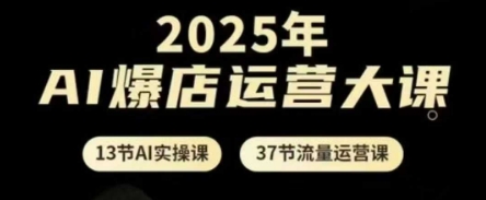 2025年AI爆店运营大课，13节AI实操课+37节流量运营课-乐码云集