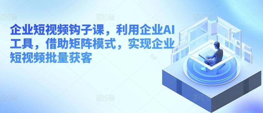 企业短视频钩子课，利用企业AI工具，借助矩阵模式，实现企业短视频批量获客-乐码云集
