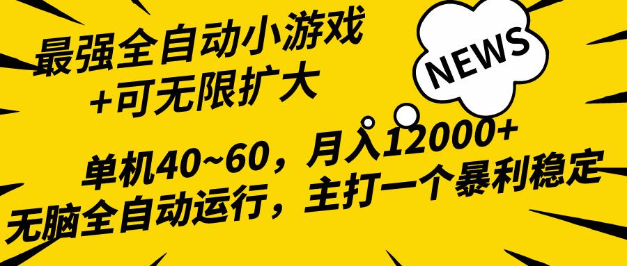 (10046期)2024最新全网独家小游戏全自动，单机40~60,稳定躺赚，小白都能月入过万-乐码云集